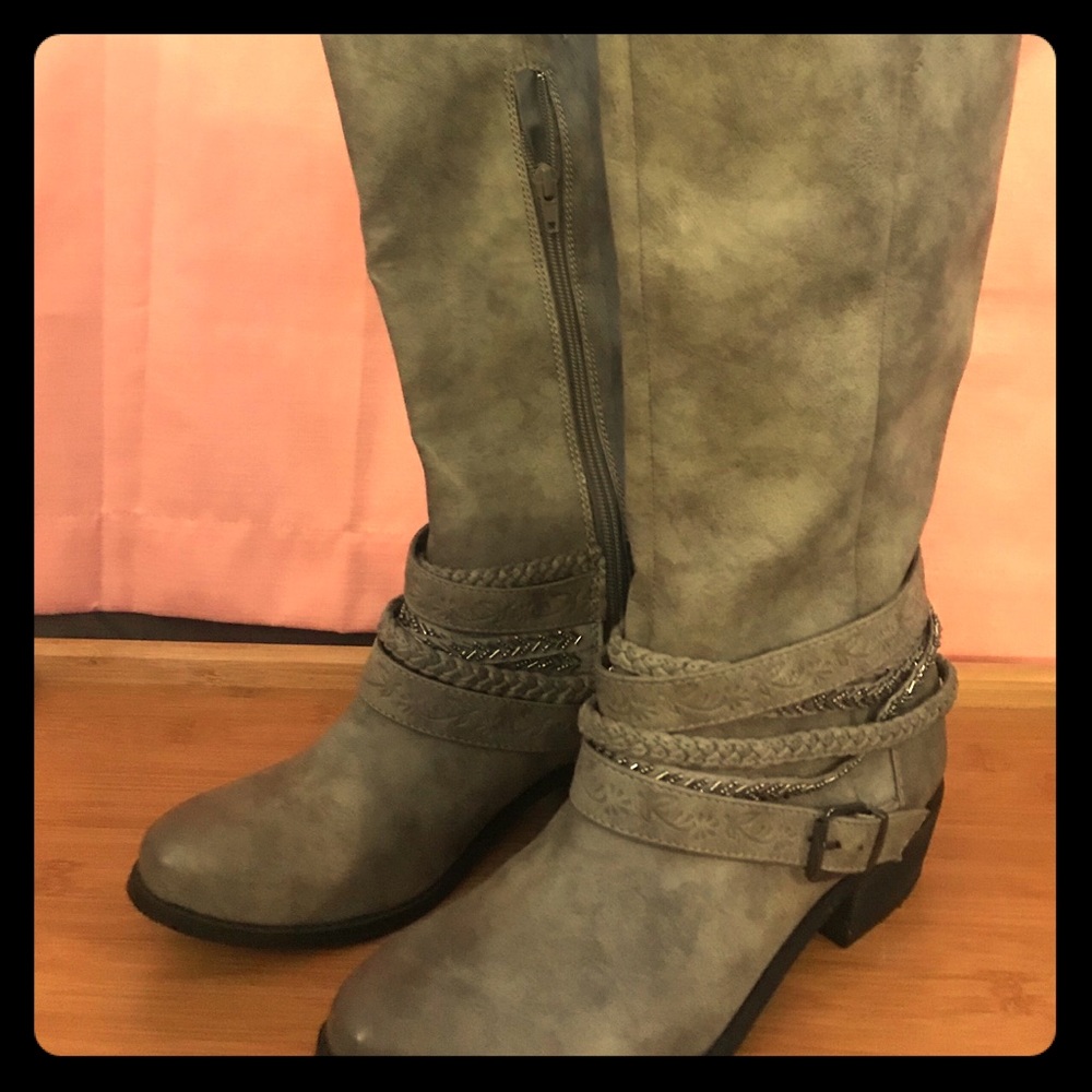 Midnight grey calf boot